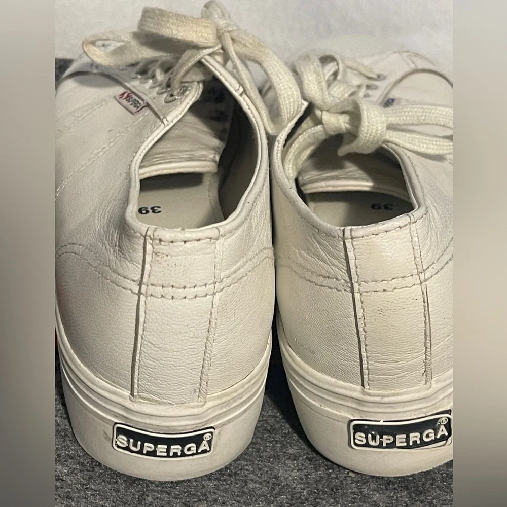 Superga Leather 2790 Platform Sneaker - Women's Size 8